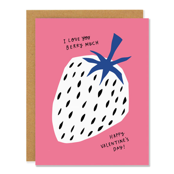 I Love You Berry Much Valentine's Day Card