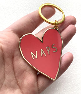 I Heart Naps Keychain