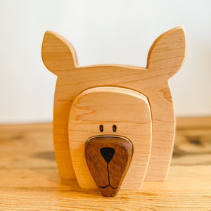 Puzzle Bear Head: Maple
