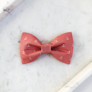 Pink Anchors Dog Bow Tie