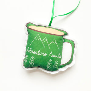 Adventure Awaits Mug Christmas Ornament