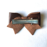 Kids Leather Hair Bow