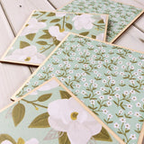 Mint Green Floral Coasters