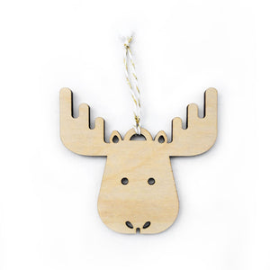 Wooden Moose Ornament