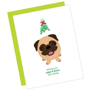 Pugs + Kisses Holiday Card