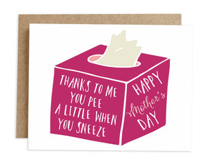 Sneeze Pee Mother's Day Card