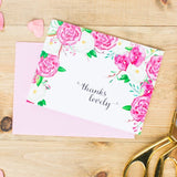 Thanks Lovely Watercolour Floral Card