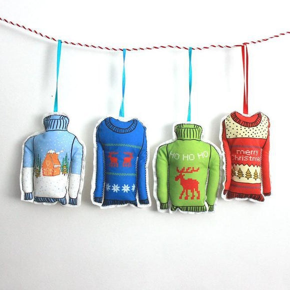 Ugly Sweater Christmas Ornaments