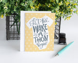 Let The Wake-A-Thon Begin Card