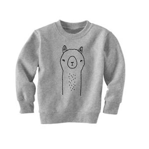 Agyness the Alpaca Grey Kid's Sweatshirt