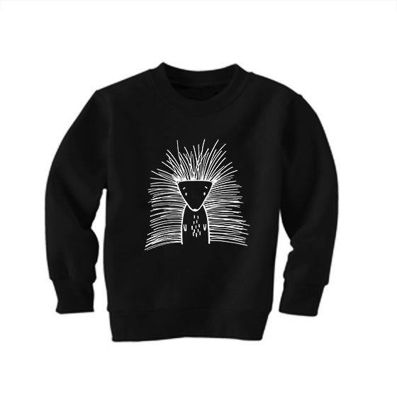 Pip the Porcupine Black Kid's Sweatshirt